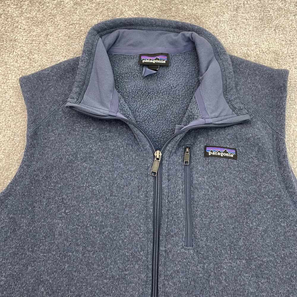 Patagonia Vest Mens Large Better Sweater Blue Full Zip Activewear Workwear Layer